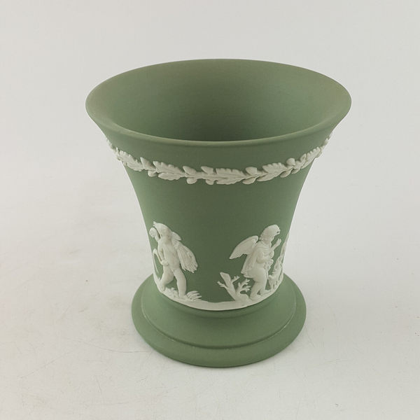 Wedgwood - Green Jasperware Posy Vase - WD 3178