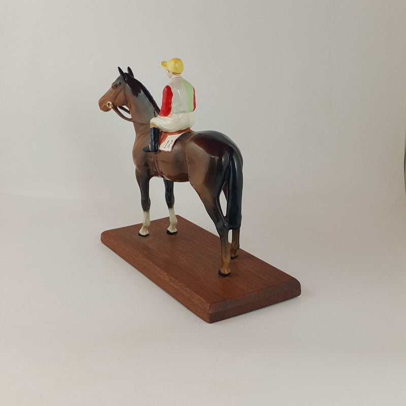 Beswick Horse Figurine Model 1862 - Horse and Jockey No 12 - 6705 BSK