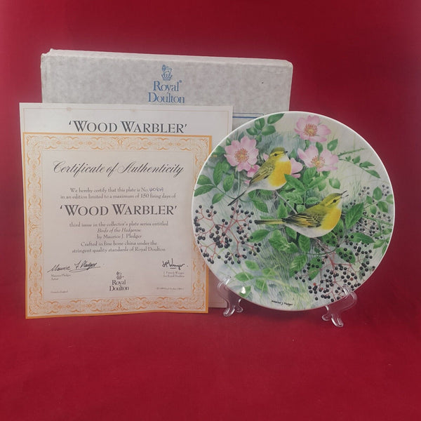 Royal Doulton Plate Wood Warbler with CoA Box - 6750 RD