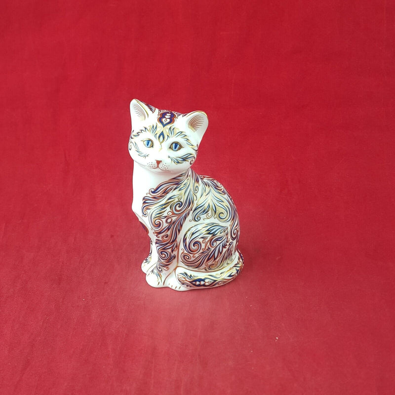 Royal Crown Derby Paperweight Majestic Cat Silver Stopper With CoA Boxed - 8055