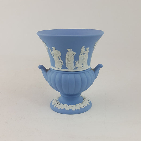 Wedgwood - Blue Jasperware Urn With Handles - WD 2842