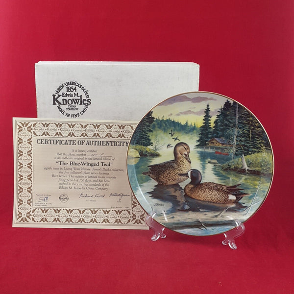 Knowles Collector Plate - The Blue Winged Teal with CoA & Box - 7106 N/A