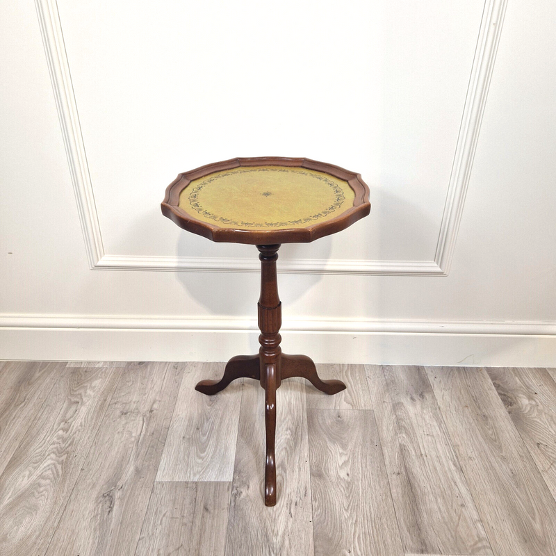 Wine Table With Leather Inset Panel - F210