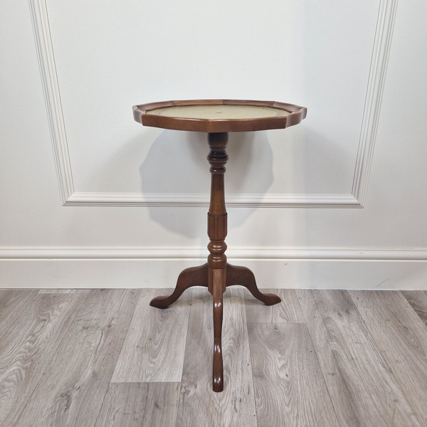 Wine Table With Leather Inset Panel - F211