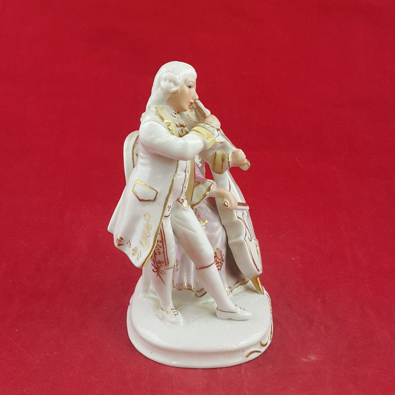 Unbranded Porcelain Figurine - A Couple Playing Violin (Damaged) - 11 TF