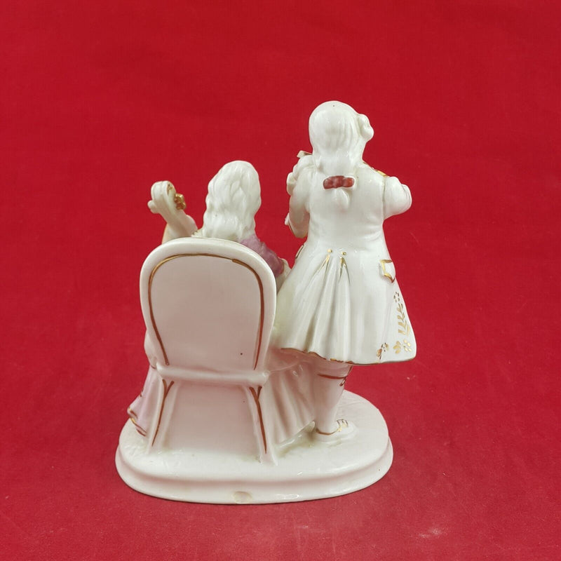 Unbranded Porcelain Figurine - A Couple Playing Violin (Damaged) - 11 TF