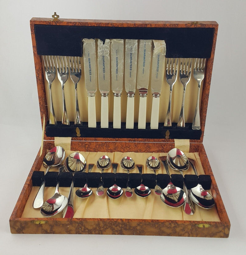 1930s Debesco Satinless Nickel Silver Cutlery Set - 7530 OA