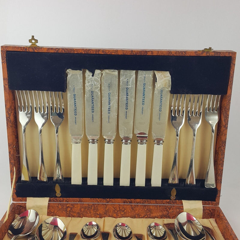 1930s Debesco Satinless Nickel Silver Cutlery Set - 7530 OA