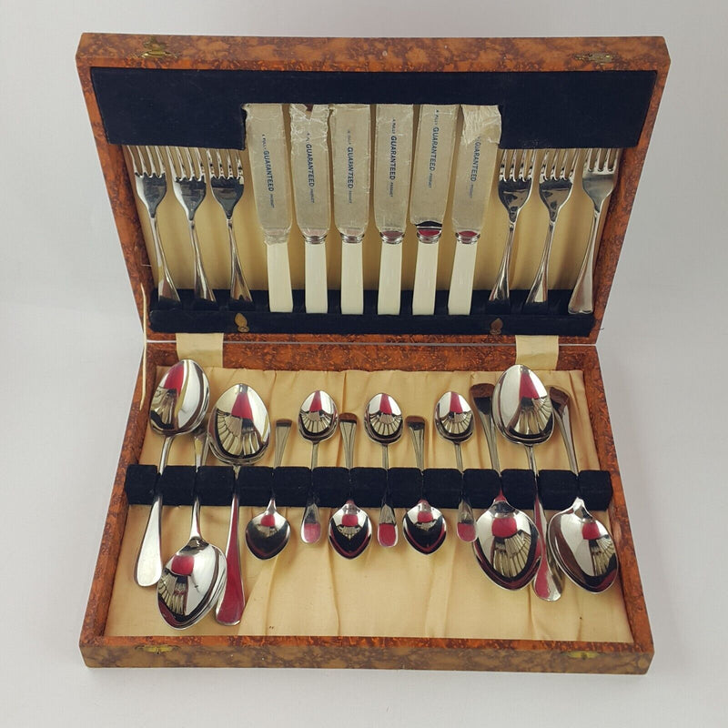 1930s Debesco Satinless Nickel Silver Cutlery Set - 7530 OA