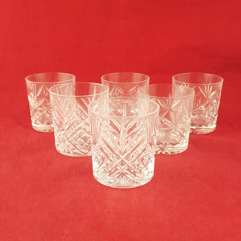 Six Hand Cut Crystal Glasses - OP 2657