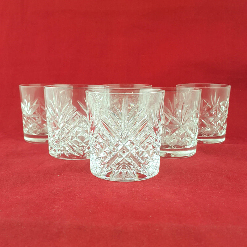 Six Hand Cut Crystal Glasses - OP 2657