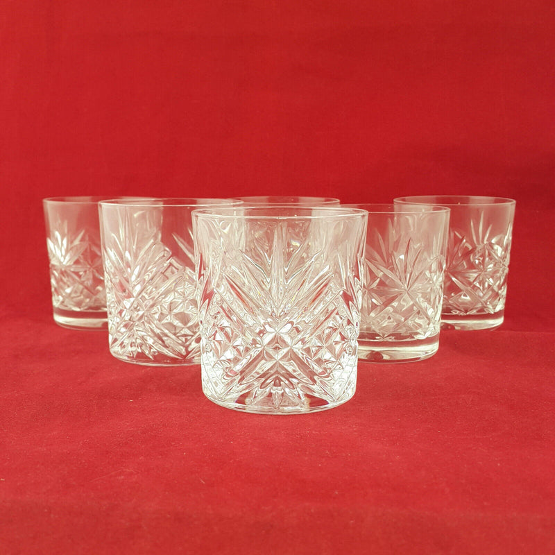 Six Hand Cut Crystal Glasses - OP 2657