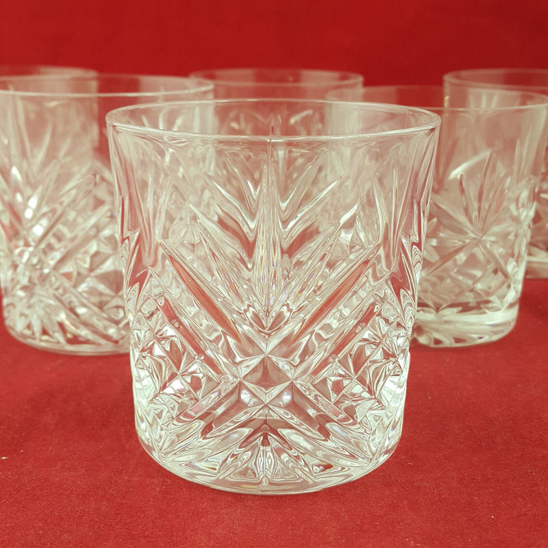 Six Hand Cut Crystal Glasses - OP 2657