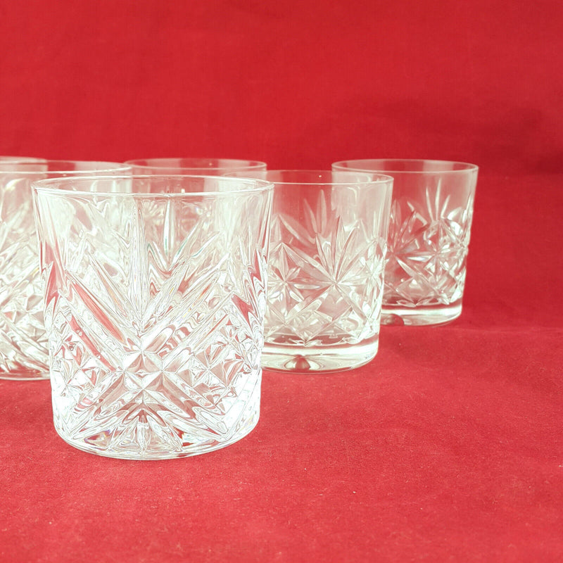 Six Hand Cut Crystal Glasses - OP 2657