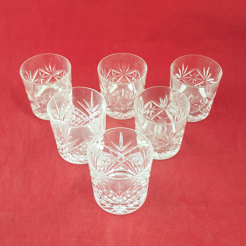 Six Hand Cut Crystal Glasses - OP 2657