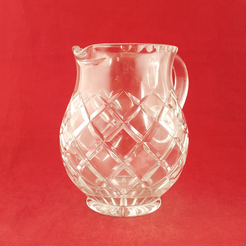 Large Lead Crystal Glass Pitcher - TF 176