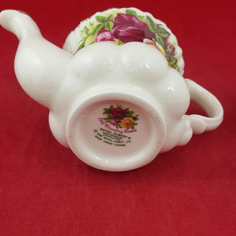 Royal Albert Old Country Roses Novelty Teapot With Saucer (Rare)- 8072 OA