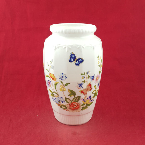 Aynsley Cottage Garden Flowers & Butterflies Georgian Vase 8.5-inch - OP 3023