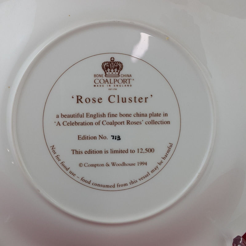 Coalport Decorative Plate Rose Cluster - 8242 CP