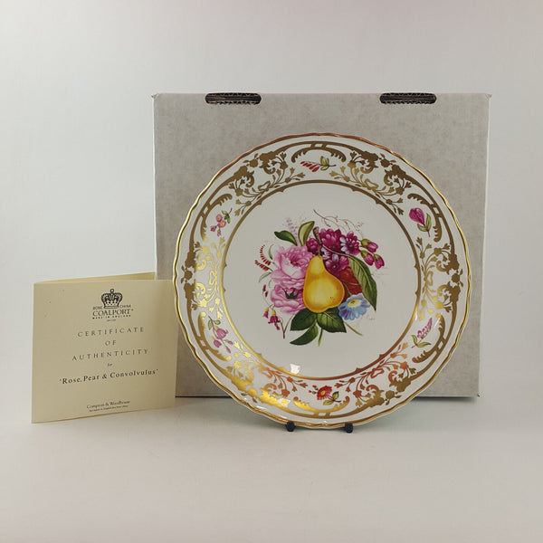 Coalport Decorative Plate - Rose, Pear And Convolvulus (Boxed with CoA) CP 3010