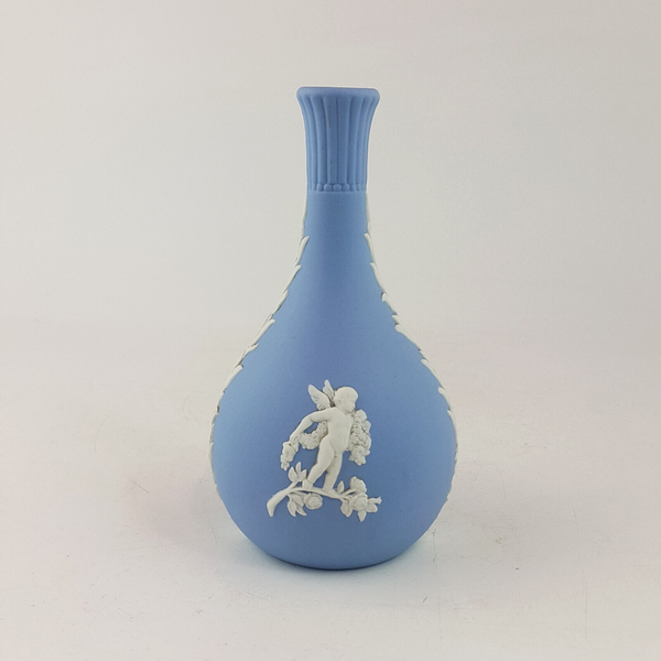 Wedgwood - Blue Jasperware Narrow Neck Vase - WD 2843