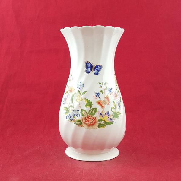 Aynsley Cottage Garden Flowers & Butterflies Georgian Vase 8-inch - OP 3027