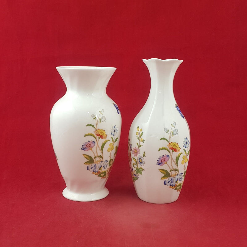 Aynsley Cottage Garden Flowers & Butterflies Set of Two Vases - 8299 OA