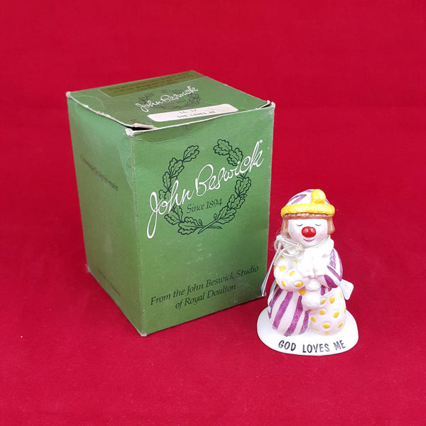 Beswick Figure - Little Lovable Clown LL3 God Loves Me (Boxed) - 307 BSK