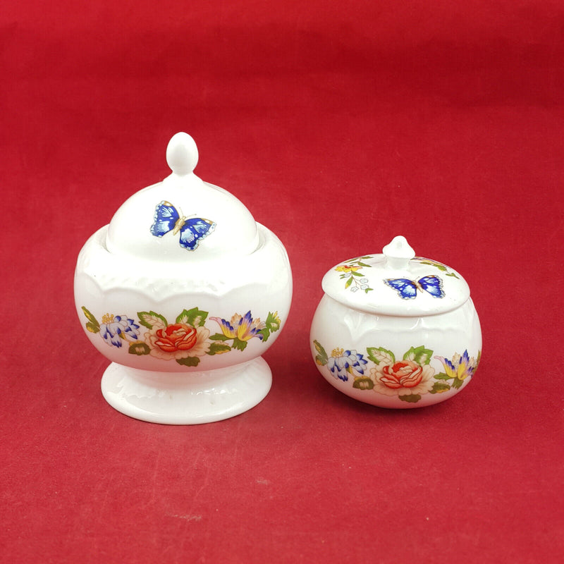 Aynsley Cottage Garden Flowers & Butterflies - Trinket Lidded Pots - OP 3044