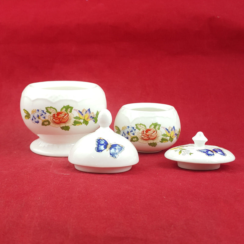 Aynsley Cottage Garden Flowers & Butterflies - Trinket Lidded Pots - OP 3044