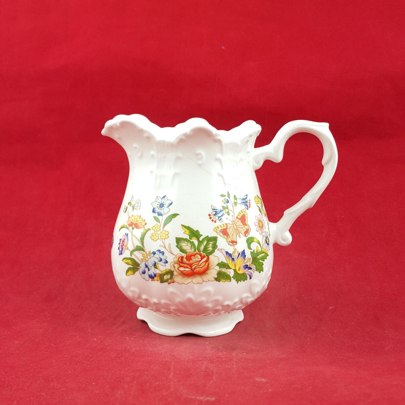 Aynsley Cottage Garden Flowers & Butterflies - Vase / Milk Jug (Cracked) OP 3042