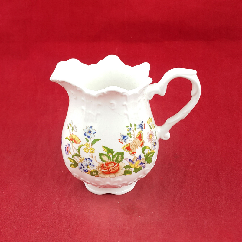 Aynsley Cottage Garden Flowers & Butterflies - Vase / Milk Jug (Cracked) OP 3042