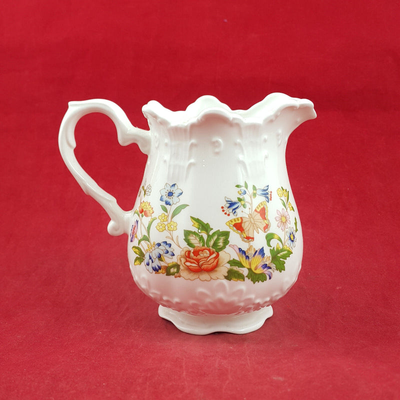 Aynsley Cottage Garden Flowers & Butterflies - Vase / Milk Jug (Cracked) OP 3042