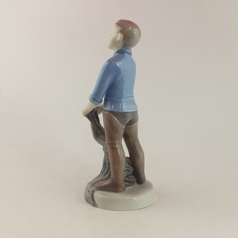 Royal Copenhagen B&G Figurine - Boy with Fish & Net 2338 - RCH 2299