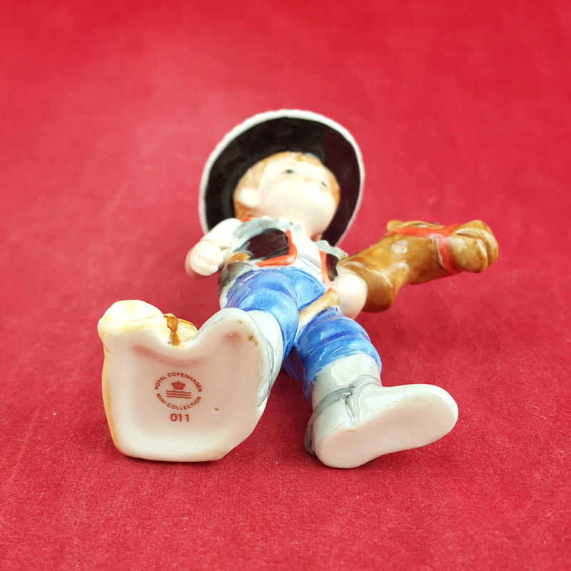 Royal Copenhagen Miniature Child Figure - Boy On Hobby Horse 011 - RCH 2047