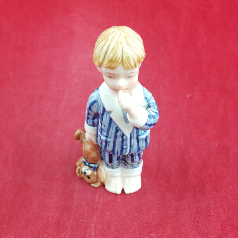 Royal Copenhagen Miniature Child Figure - Oscar-Boy In Pajamas 005 - RCH 2055