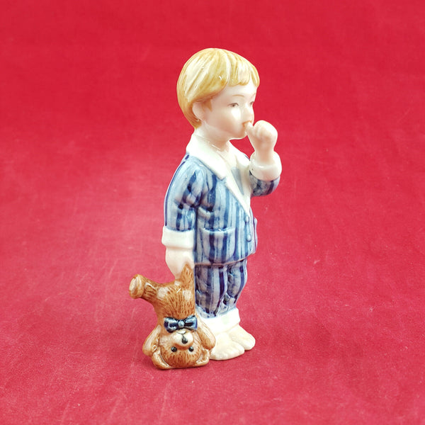 Royal Copenhagen Miniature Child Figure - Oscar-Boy In Pajamas 005 - RCH 2055