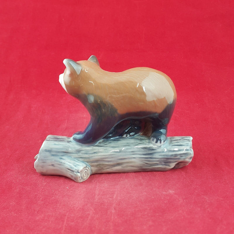 B&G Royal Copenhagen 1995 Raccoon On Wooden Trunk - 7540 RCH