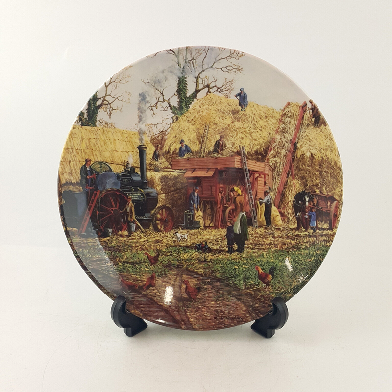 Wedgwood / Danbury Mint Plate - Threshing - The Farm Year - WD 3219