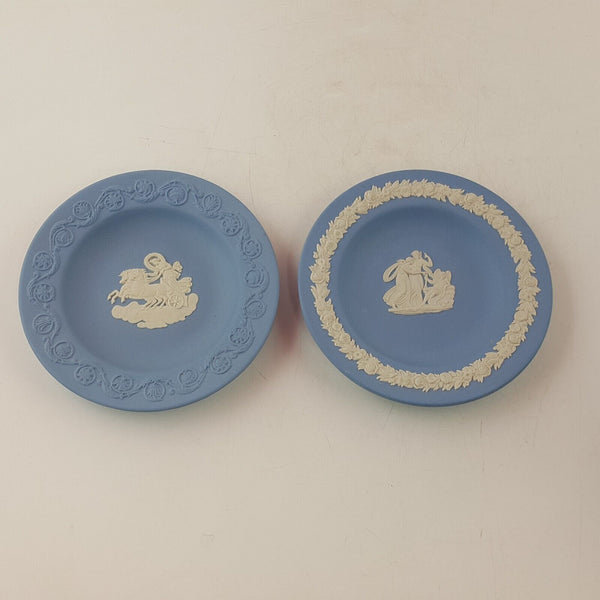 Wedgewood Blue Jasperware Pair of Decorative Plates - 8546 O/A