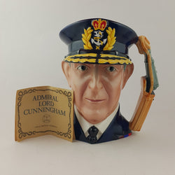 Franklin Mint Maritime Trust Porcelain Admiral Lord Cunningham Character Jug - 8