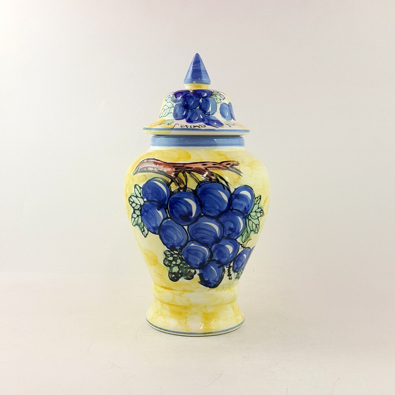 Handpainted Porcelain Decorative Ginger Lidded Jar - OP 3339