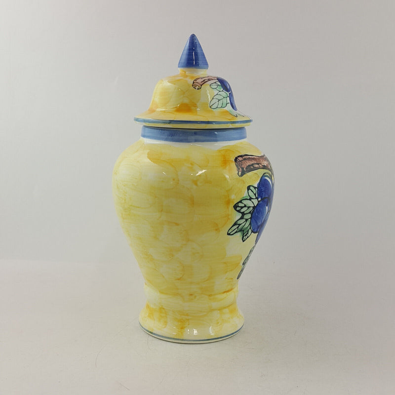 Handpainted Porcelain Decorative Ginger Lidded Jar - OP 3339