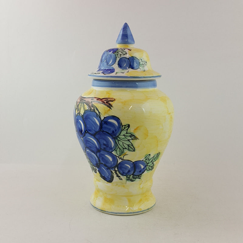 Handpainted Porcelain Decorative Ginger Lidded Jar - OP 3339