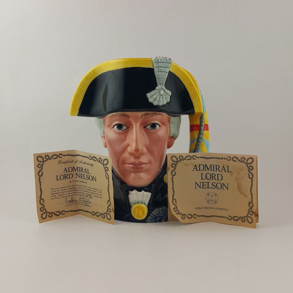 Franklin Mint Maritime Trust Porcelain Admiral Lord Nelson Character Jug - 8695