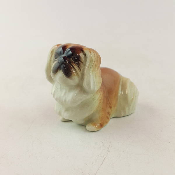 Vintage Porcelain Dog Figurine - Pekingese - OP 3332