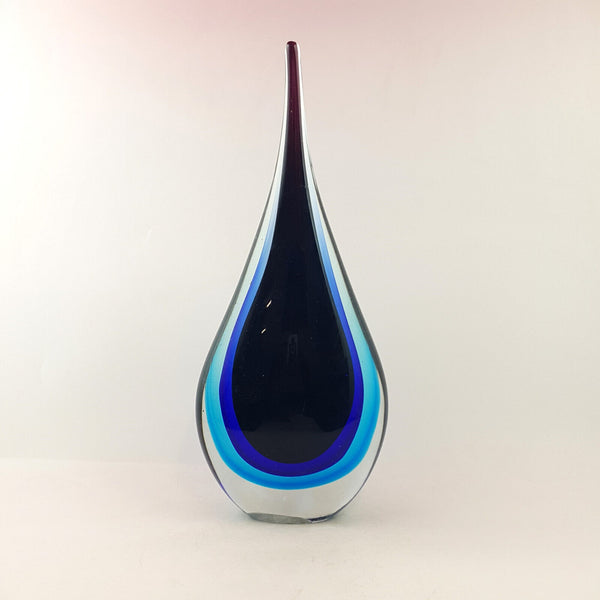 Large Hand Blown Glass Sculpture Water Drop Raindrop Art Glass - OA 3338