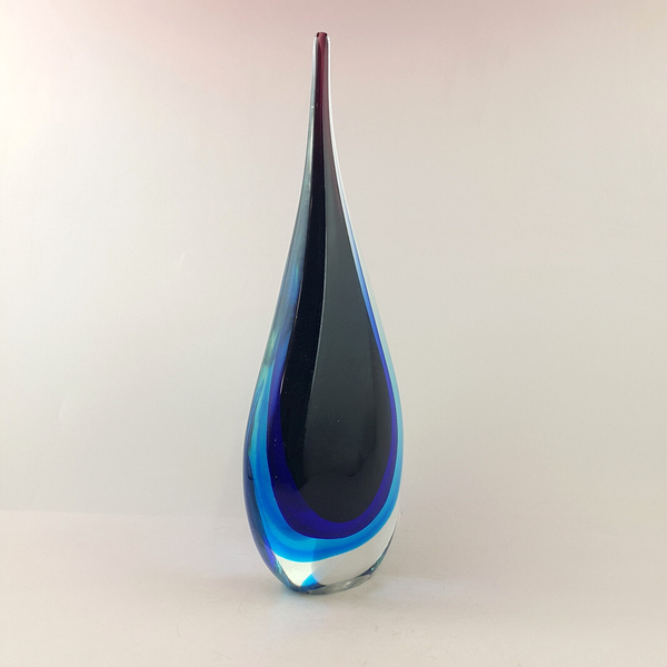 Large Hand Blown Glass Sculpture Water Drop Raindrop Art Glass - OA 3338
