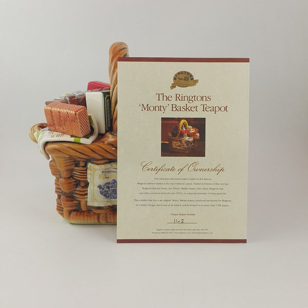 Ringtons Monty Basket Teapot Novelety Hamper Teapot By Paul Cardew Design - 8701