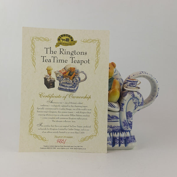 Ringtons Teddy Bear Tea Time Teapot By Paul Cardew Design - 8702 O/A